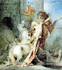 Gustave Moreau Paintings - Diomedes Devoured by his Horses by Gustave Moreau